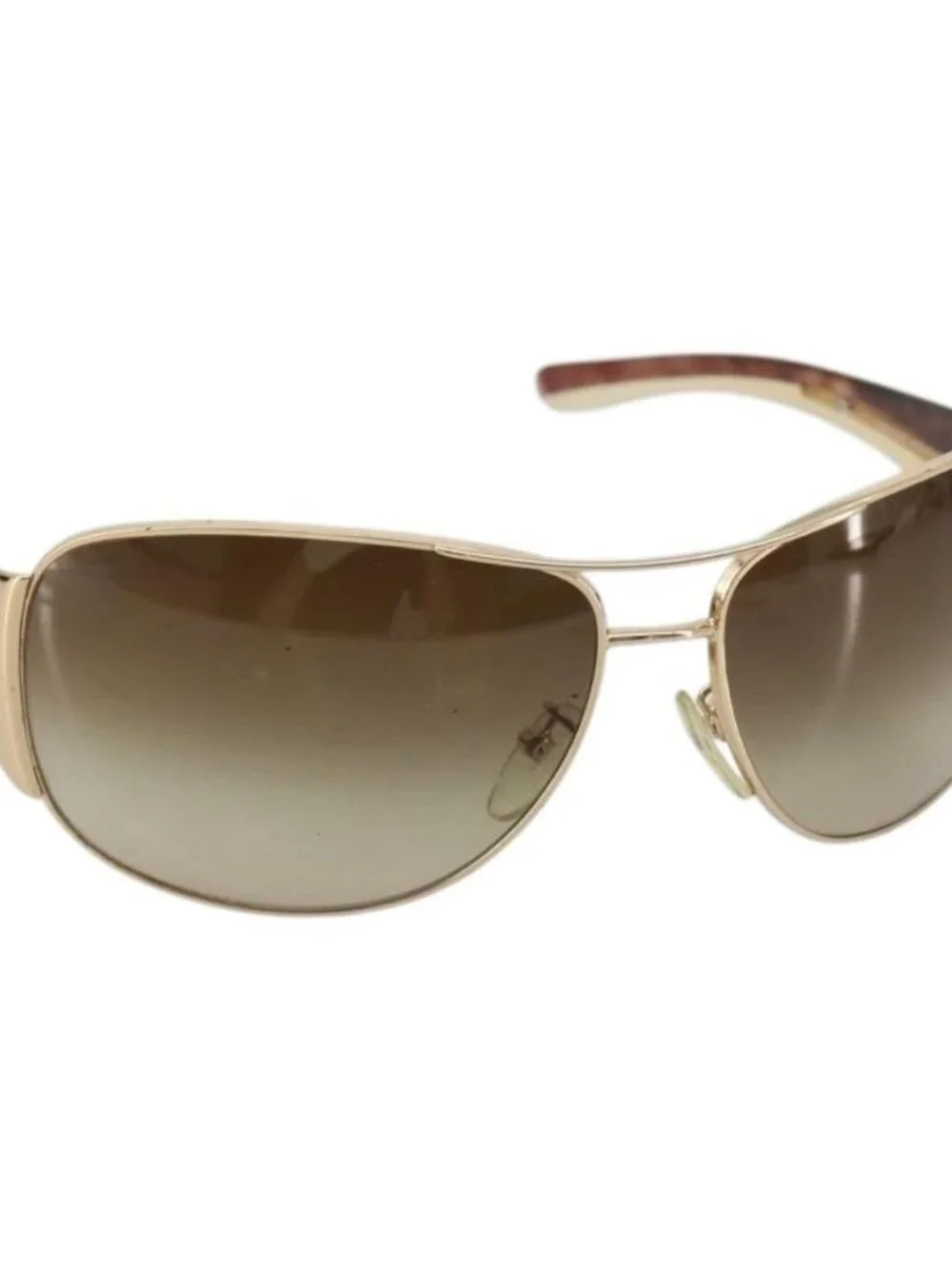 PRADA Tortoise Sunglasses plastic Brown Auth